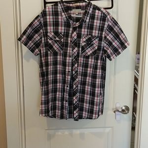 Men's Button-Up Plaid Shirt